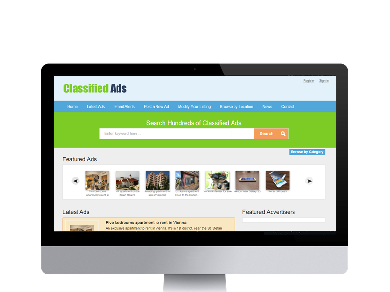 php classified ads script templates